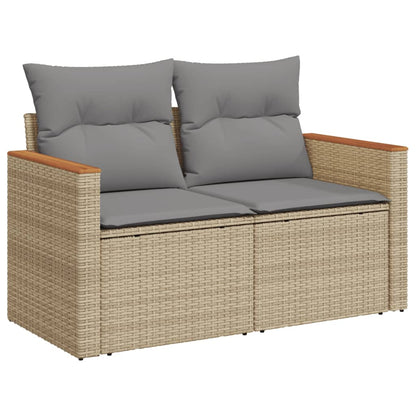 Set Divano da Giardino 5 pz con Cuscini Beige Misto Polyrattan - homemem39
