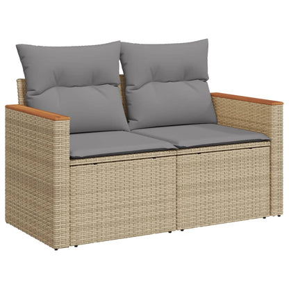 Set Divano da Giardino 7 pz con Cuscini Beige Misto Polyrattan - homemem39
