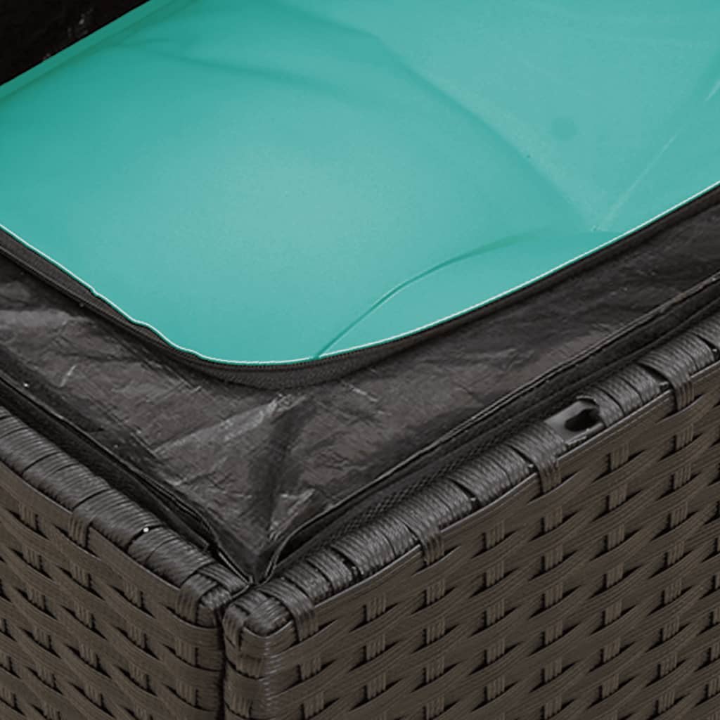 Set Divani da Giardino 8 pz con Cuscini Nero in Polyrattan | homemem39