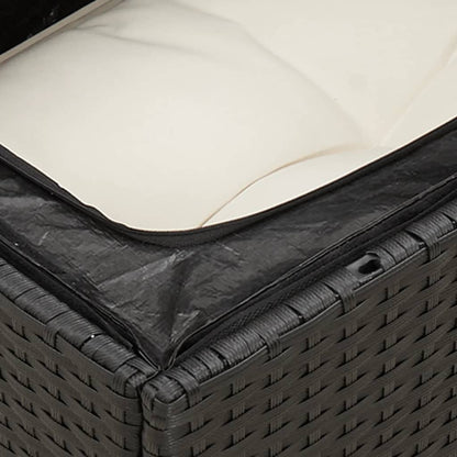 Set Divani da Giardino con Cuscini 8 pz Nero in Polyrattan | homemem39