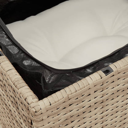 Set Divano da Giardino 8 pz con Cuscini Beige in Polyrattan | homemem39