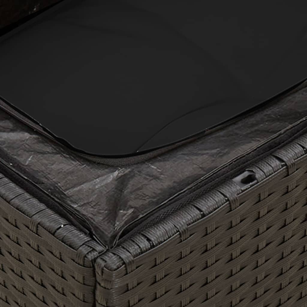 Set Divani da Giardino con Cuscini 7pz Nero Polyrattan | homemem39