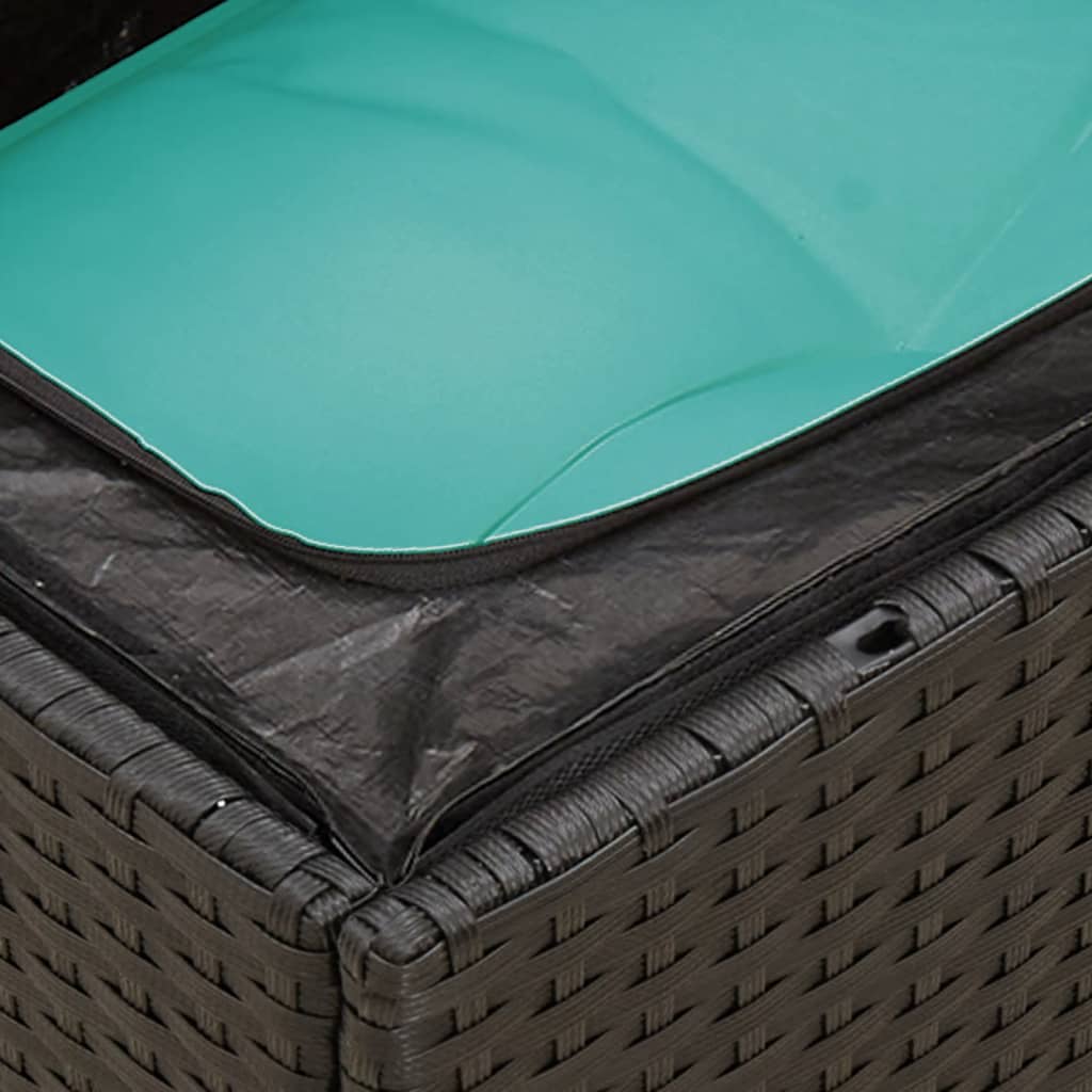 Set Divani da Giardino 8 pz con Cuscini Nero in Polyrattan | homemem39