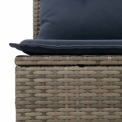 Set Divani da Giardino 9 pz con Cuscini Grigio in Polyrattan - homemem39
