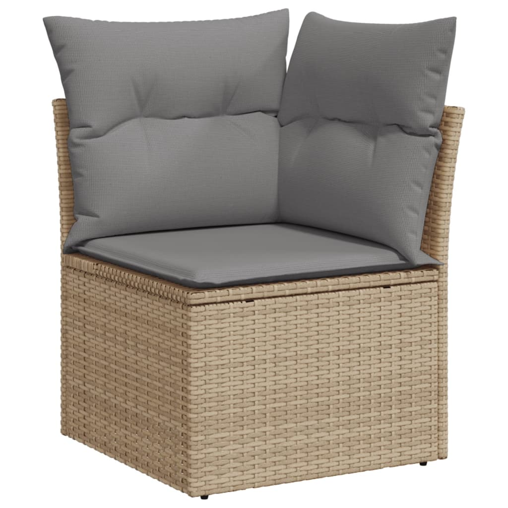 Set Divano da Giardino 6 pz con Cuscini Beige Misto Polyrattan - homemem39
