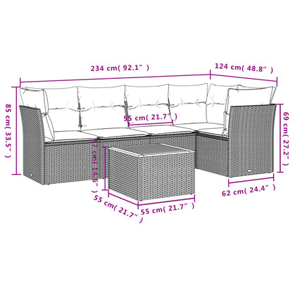 Patio Sofa Set 5-Posti Mix beige e grigio | homemem39