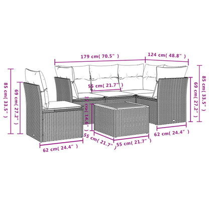 Patio Sofa Set 5-Posti Mix Beige and Grey | homemem39