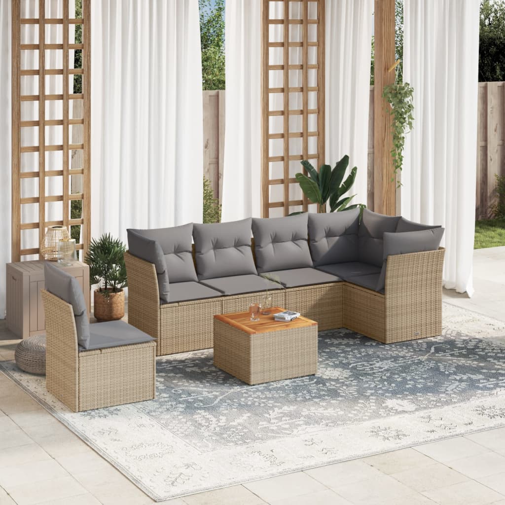 Patio Sofa Set 6-Posti Mix beige e grigio | homemem39