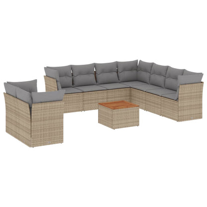 Patio Sofa Set 10-Posti Misto Beige e Grigio Chiaro | homemem39