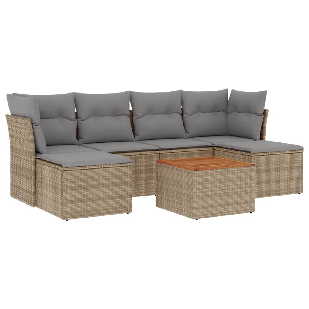Patio Sofa Set 4-Posti Mix Beige and Light Grey | homemem39