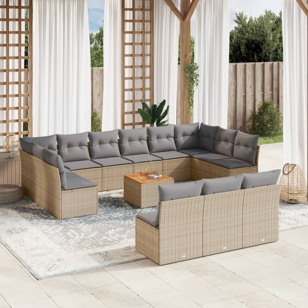 Patio Sofa Set 13-Posti Mix Beige and Light Grey
