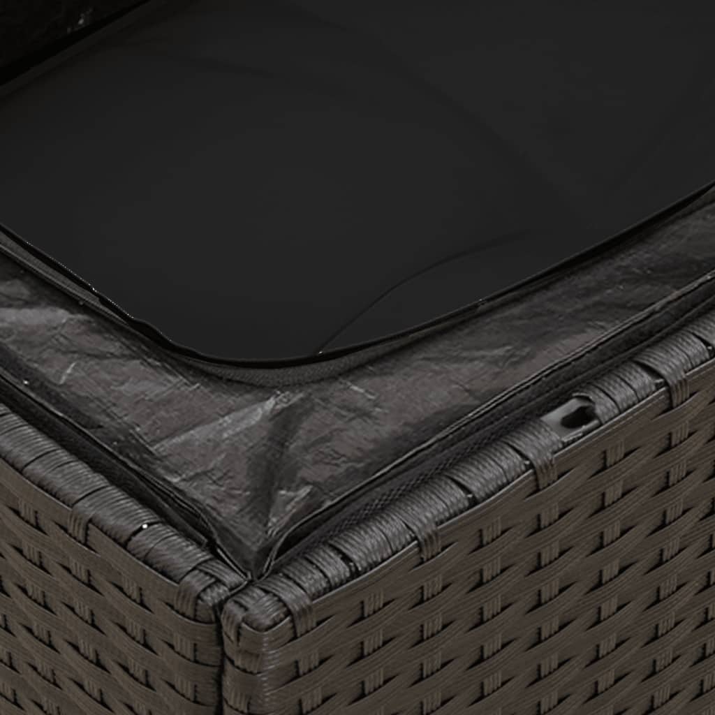 Set Divani da Giardino 12 pz con Cuscini Nero in Polyrattan | homemem39