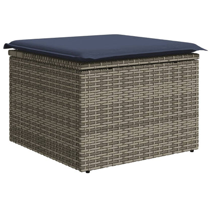 Set Divani da Giardino 13 pz con Cuscini Grigio in Polyrattan - homemem39