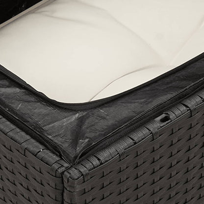 Set Divani da Giardino 13pz con Cuscini Nero in Polyrattan | homemem39