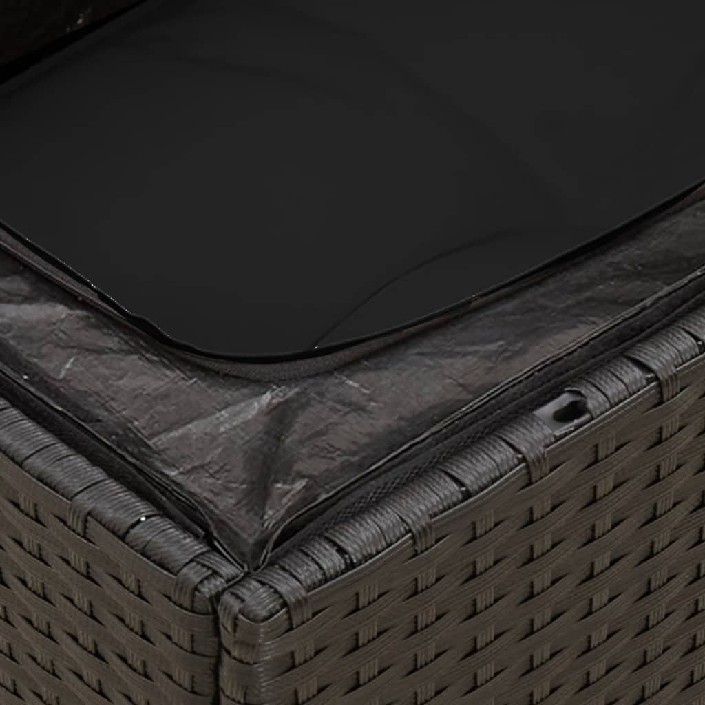 Set Divani da Giardino 12 pz con Cuscini Nero in Polyrattan | homemem39