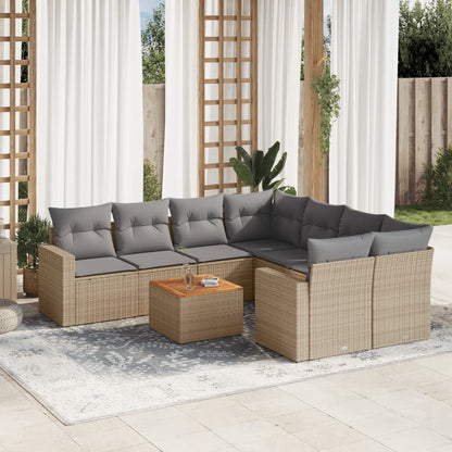 Patio Sofa Set Misto Beige e Grigio Chiaro