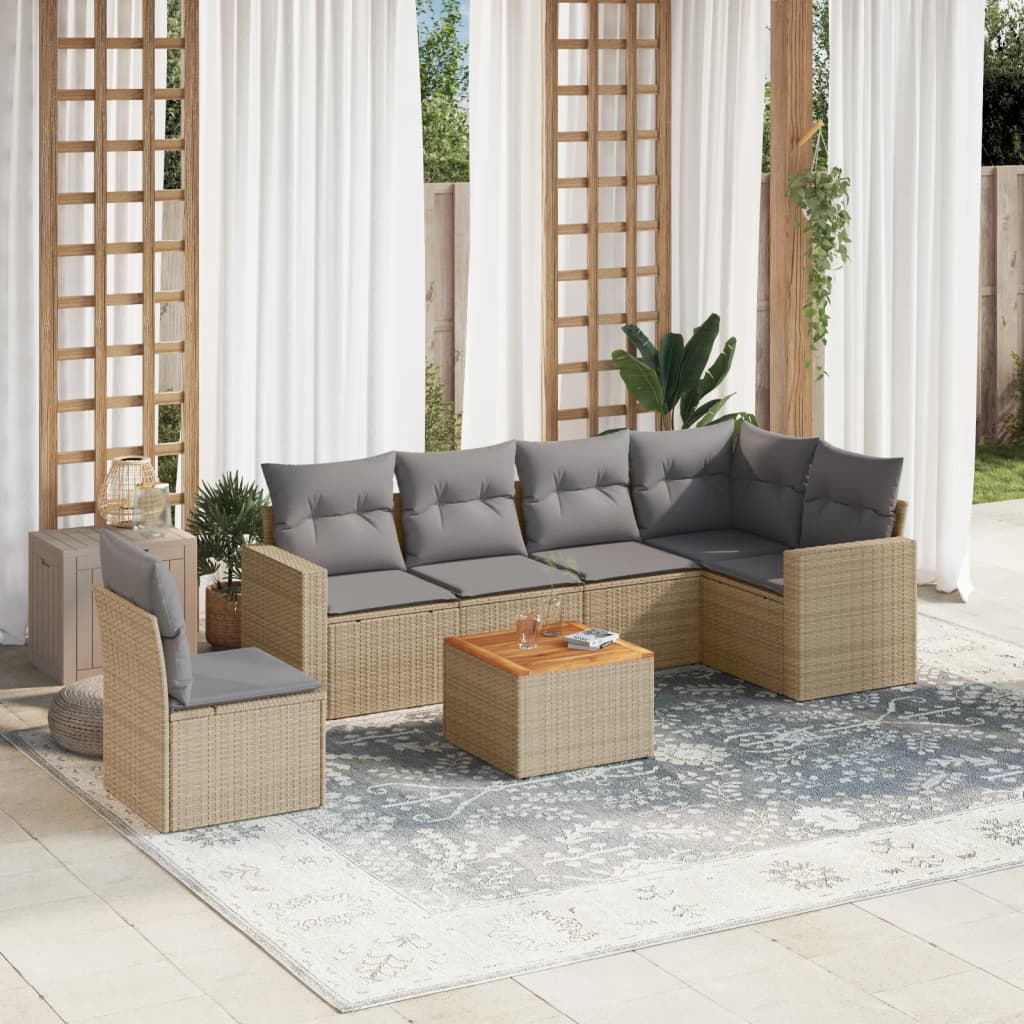 Patio Sofa Set 6-Posti Mix beige e grigio | homemem39