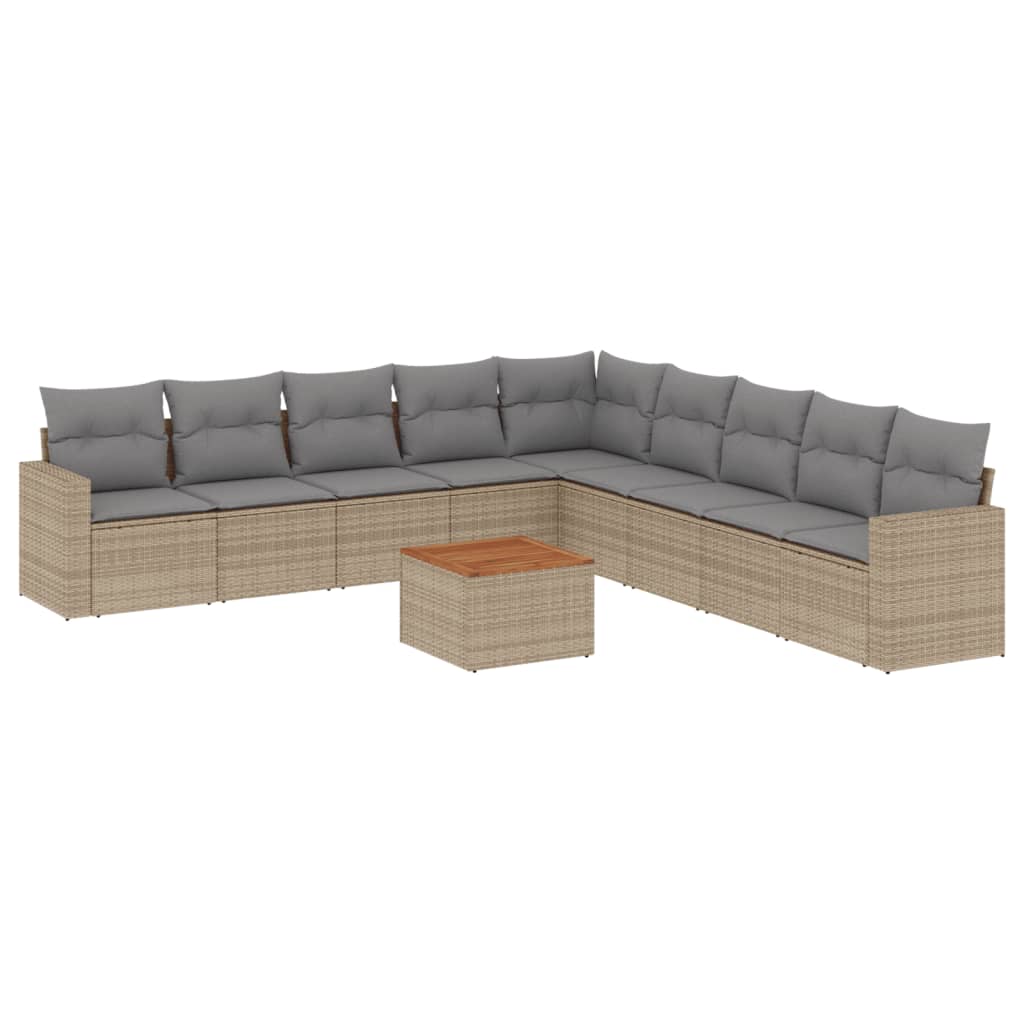 Garden Sofa Set 9-Posti Misto Beige e Grigio Chiaro | homemem39