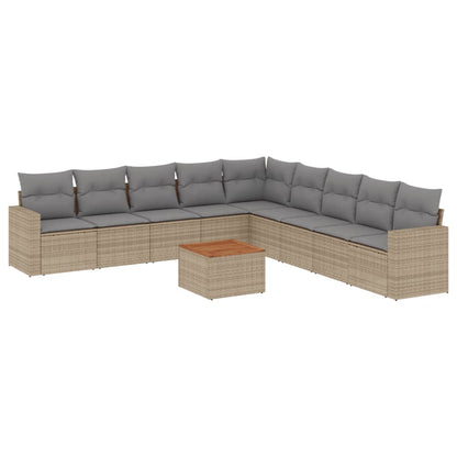 Garden Sofa Set 9-Posti Misto Beige e Grigio Chiaro | homemem39
