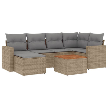 Patio Sofa Set 6-Posti Misto Beige e Grigio Chiaro | homemem39
