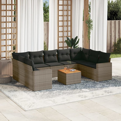 Patio Sofa Set 10-Posti Grey and Dark Grey | homemem39