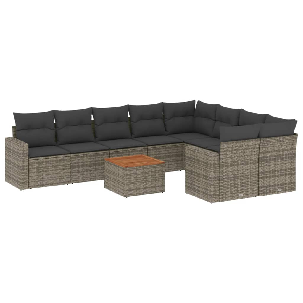 Patio Sofa Set 9-Posti Grey and Dark Grey | homemem39