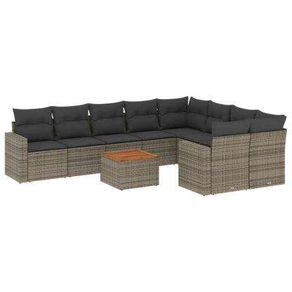 Patio Sofa Set 9-Posti Grey and Dark Grey | homemem39