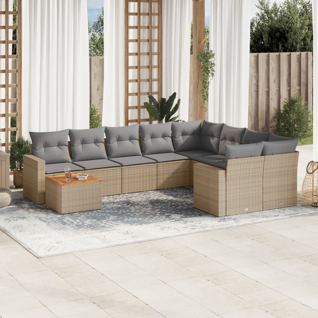 Patio Sofa Set 9-Posti Mix beige e grigio | homemem39