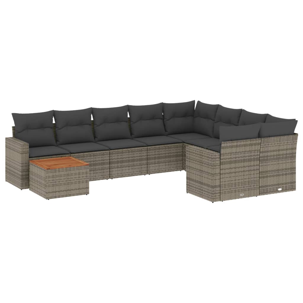 Patio Sofa Set 9-Posti Grey and Dark Grey | homemem39