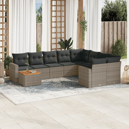 Patio Sofa Set 9-Posti Grey and Dark Grey | homemem39
