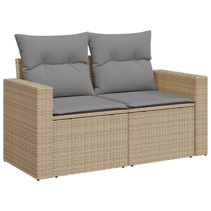 Set Divano da Giardino 12 pz con Cuscini Beige Misto Polyrattan | homemem39