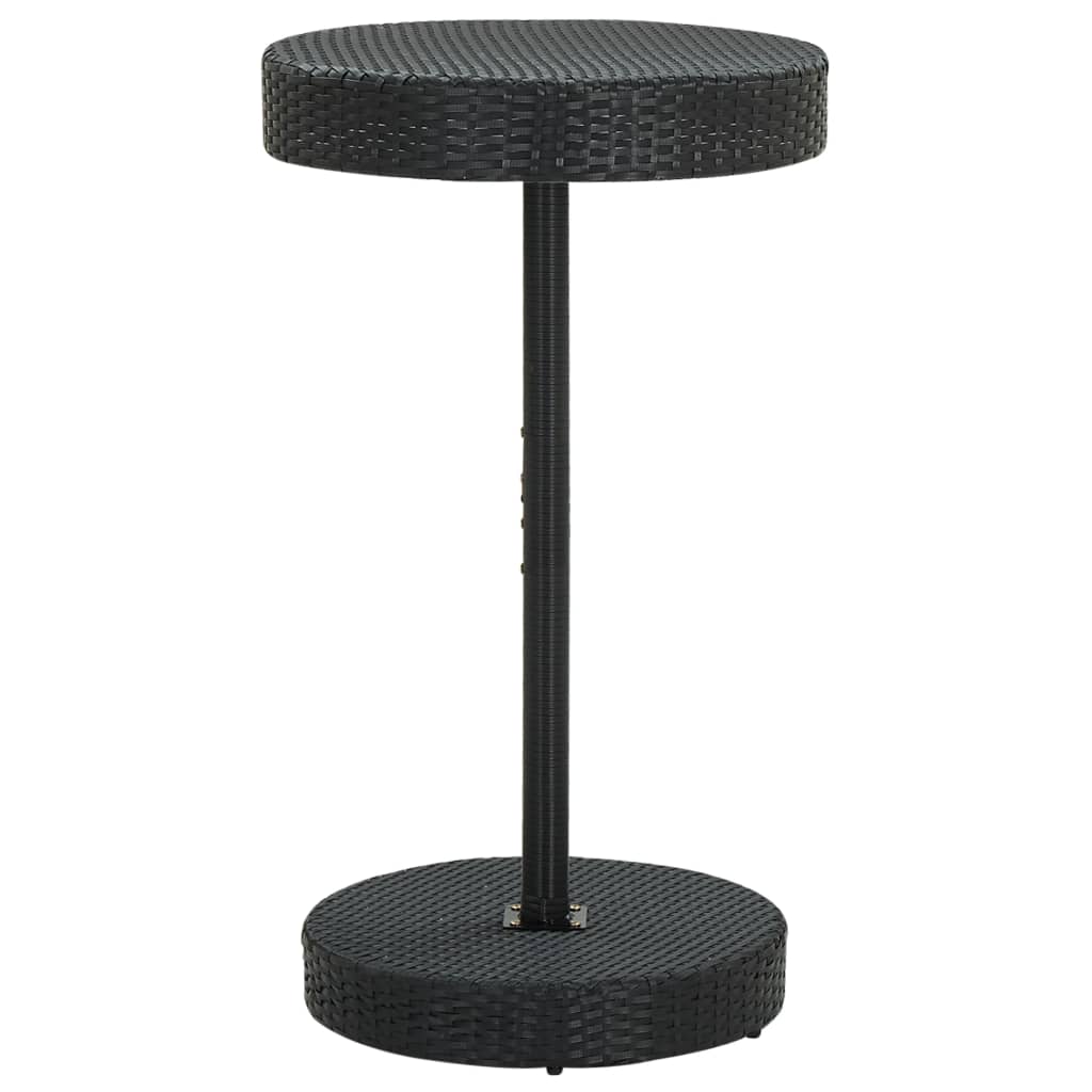 Set Bar da Giardino 3 pz con Cuscini in Polyrattan Nero - homemem39