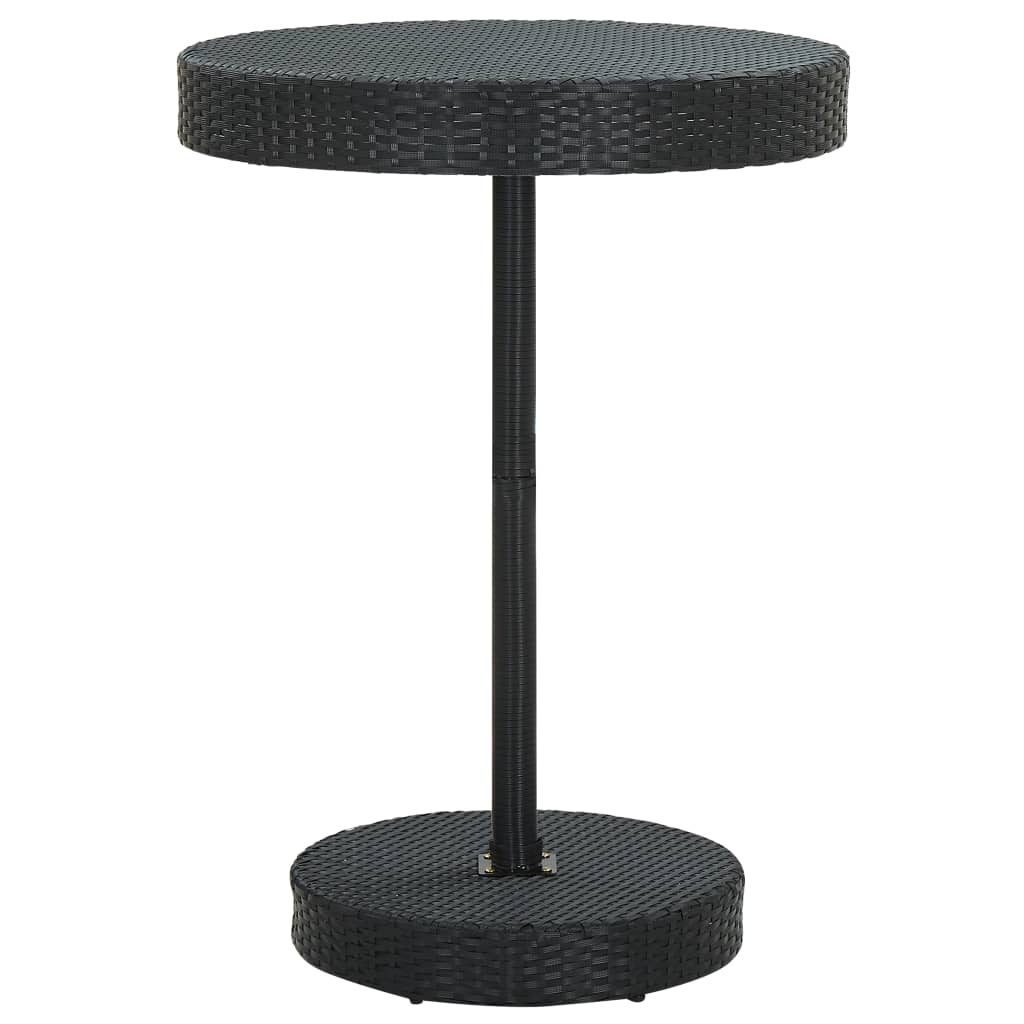 Set Bar da Giardino 5 pz con Cuscini in Polyrattan Nero | homemem39