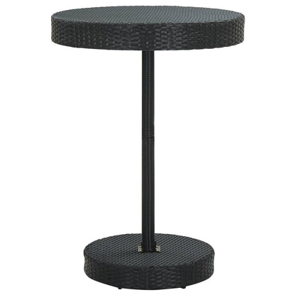 Set Bar da Giardino 5 pz con Cuscini in Polyrattan Nero | homemem39