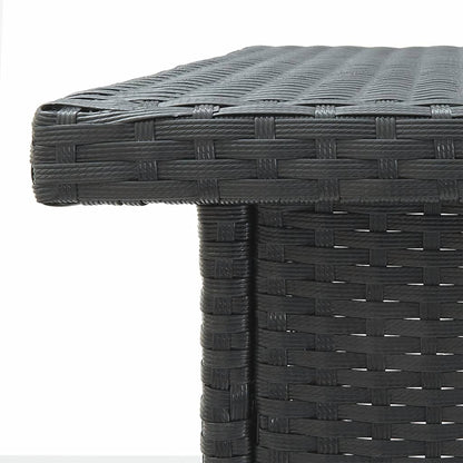 Set Bar da Giardino 5 pz con Cuscini in Polyrattan Nero