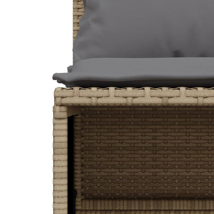 Set Divano da Giardino 5 pz con Cuscini Beige in Polyrattan - homemem39