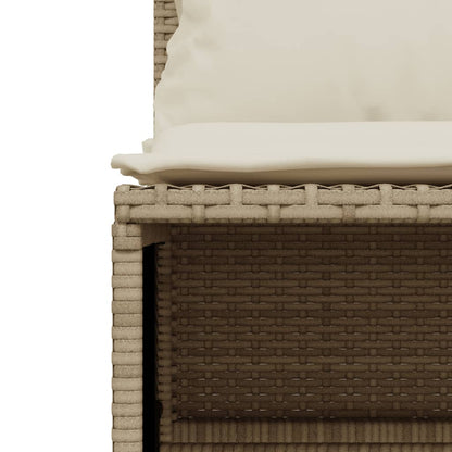 Set Divano da Giardino 5 pz con Cuscini Beige in Polyrattan - homemem39