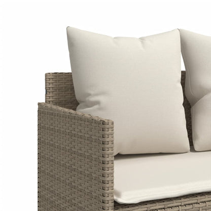 Set Divano da Giardino 5 pz con Cuscini Beige in Polyrattan - homemem39