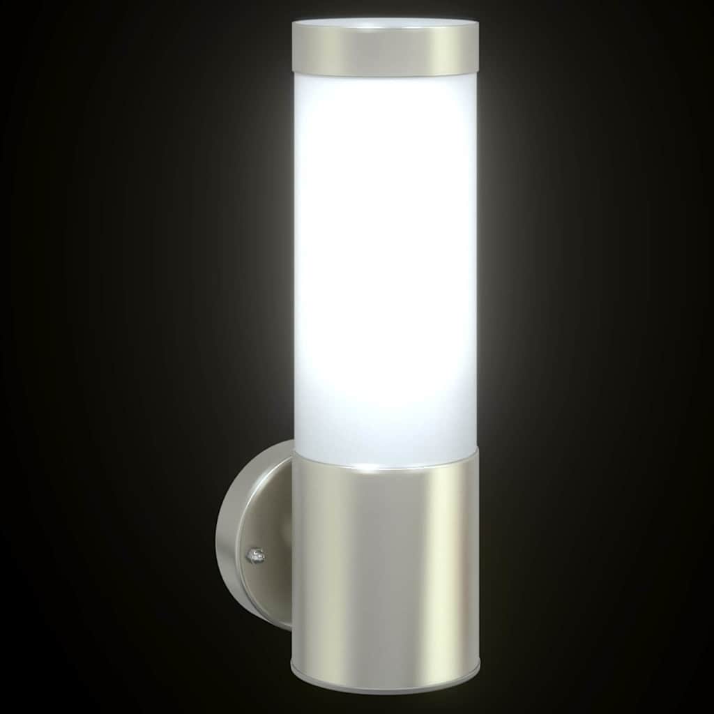 Lampada da Parete Esterna Argento 12 x 8,5 x 27 cm | homemem39