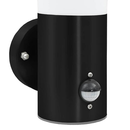 Lampada da Parete Esterna 2 pcs Nero 12 x 8,5 x 29 cm | homemem39
