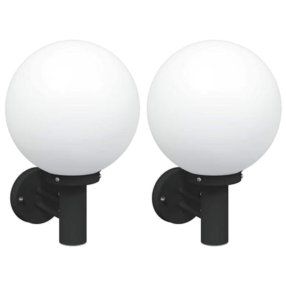 Lampade da Parete Esterne 2 pcs Nero 28 x 25 x 38 cm - homemem39