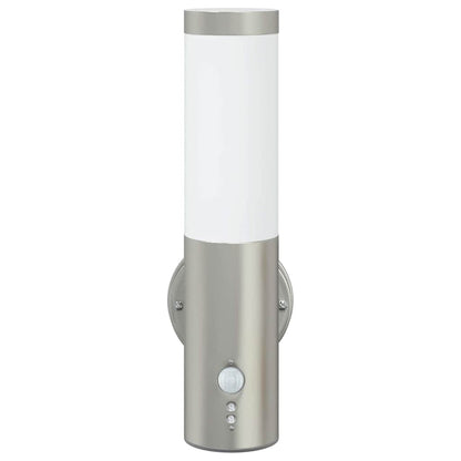 Lampada da Parete Esterna 2 pcs Argento 15 x 7,5 x 33 cm