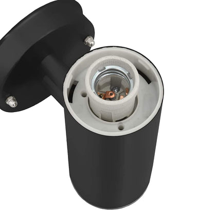 Lampada da Parete Esterna Nero 15 x 7,5 x 33 cm