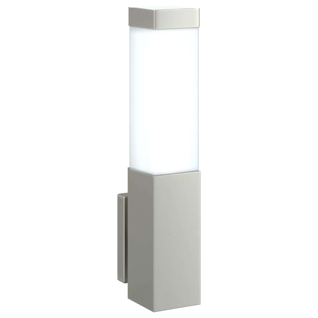 Lampada da Parete Esterna 2 pcs Argento 10.5 x 6 x 33 cm | homemem39