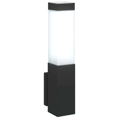 Lampade da Parete Esterne 2 pcs Nero 10.5 x 6 x 35 cm - homemem39