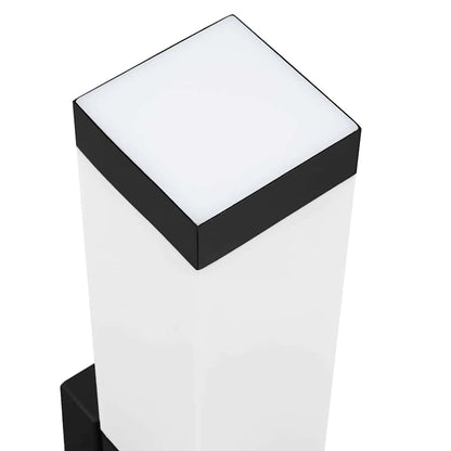 Lampade da Parete Esterne 2 pcs Nero 10.5 x 6 x 35 cm - homemem39