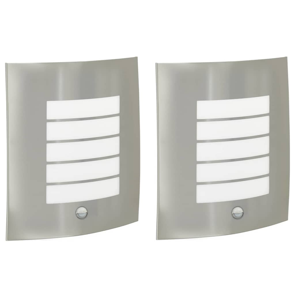 Lampade da Parete Esterne 2 pcs Argento 23.5 x 10.5 x 26 cm - homemem39