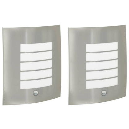 Lampade da Parete Esterne 2 pcs Argento 23.5 x 10.5 x 26 cm - homemem39