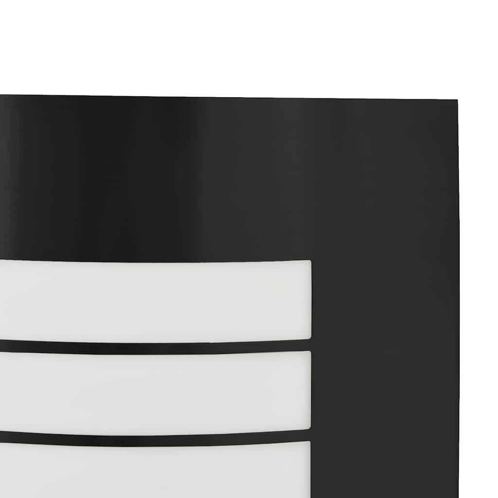Lampada da Parete Esterna 2 pcs Nero 23.5 x 9 x 26 cm