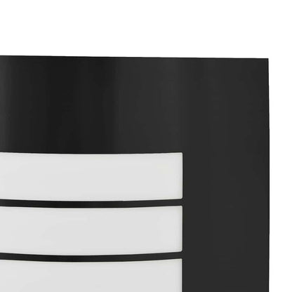 Lampada da Parete Esterna 2 pcs Nero 23.5 x 9 x 26 cm